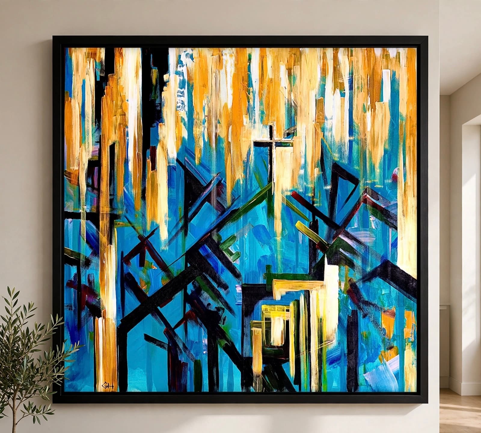 Tranh sáng tác vẽ bằng acrylic trên canvas - Photo 2